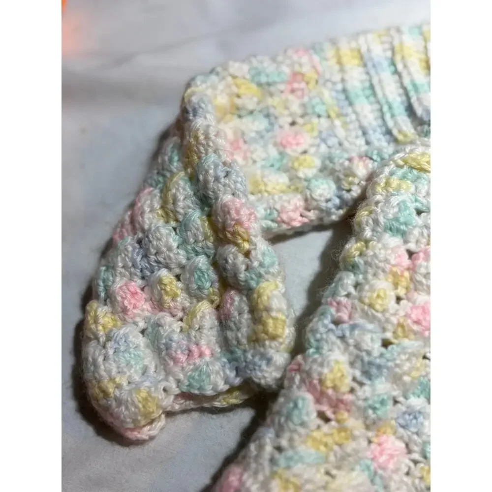 Handmade Crochet Baby Cardigan and Hat Set
